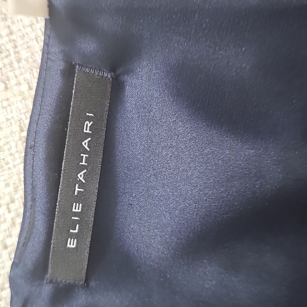 Elie Tahari Straight A-Line Pencil Skirt Navy Blue Size 10 - Picture 10 of 11